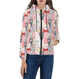 Pig Pattern Print Design 02 Women's Padded Hooded Jacket