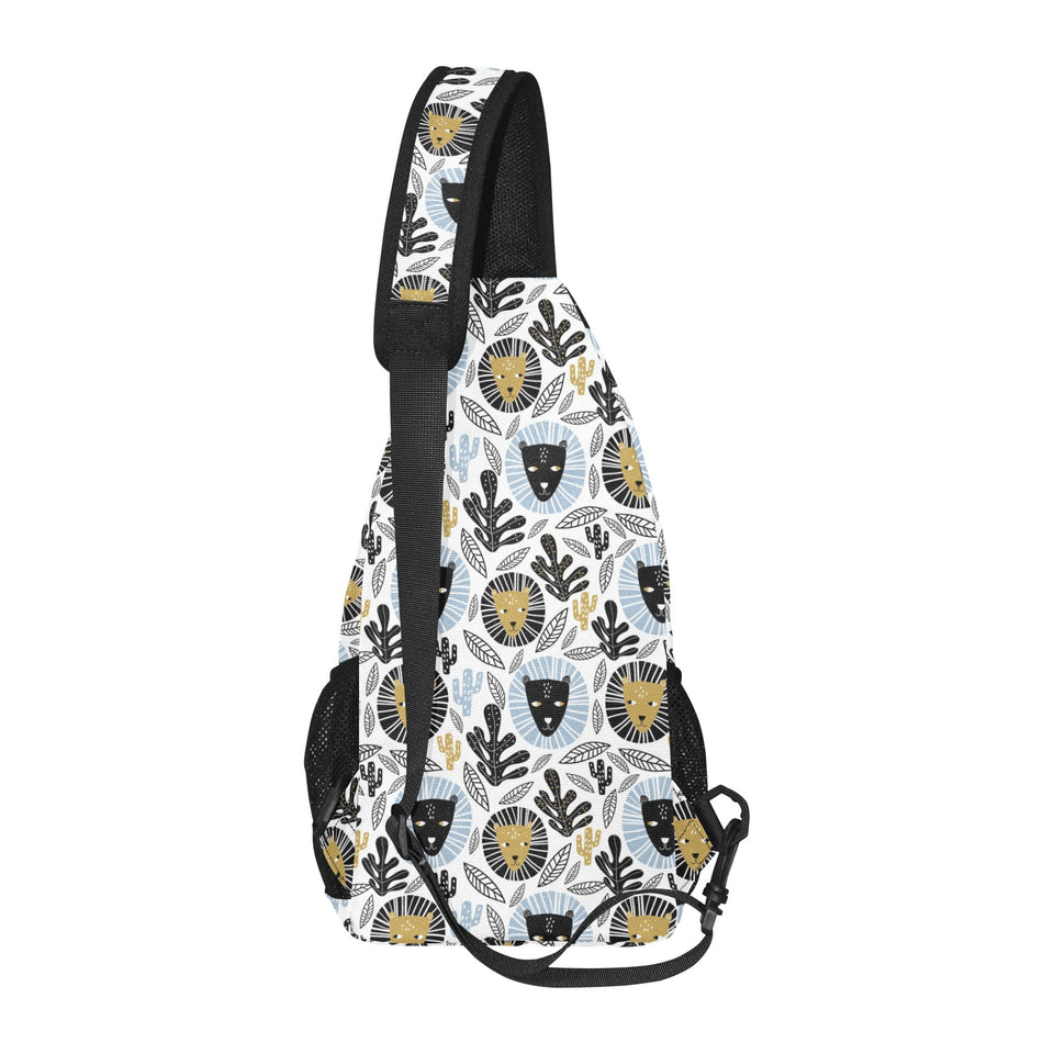 Lion Pattern Print Design 05 All Over Print Chest Bag