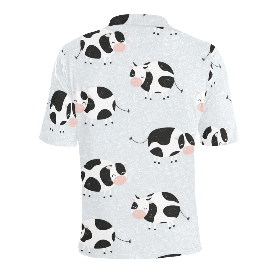Cute cows pattern Men's All Over Print Polo Shirt