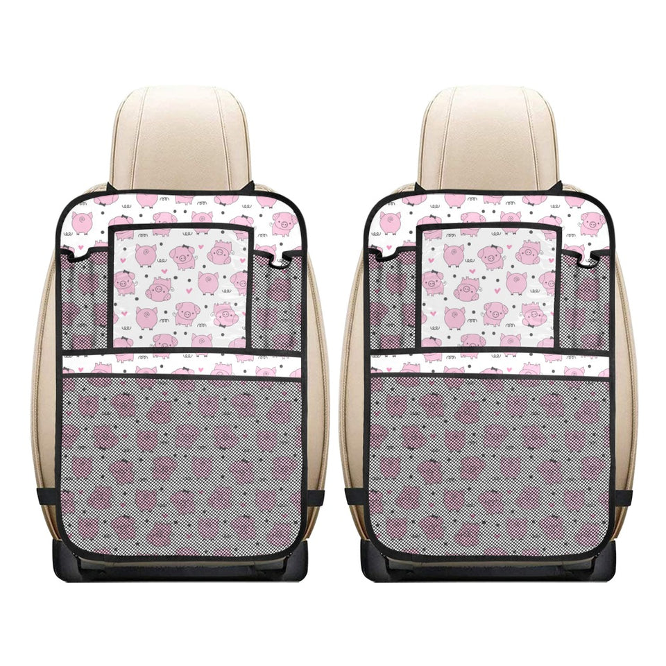 Pig Pattern Print Design 03 Car Seat Back Organizer