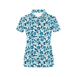 Hibiscus Pattern Print Design 04 Women's All Over Print Polo Shirt