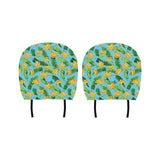 banana leaves banana design pattern Car Headrest Cover