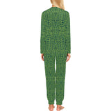 Crocodile Skin Printed Women's All Over Print Pajama Set