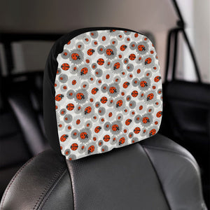 Ladybug Pattern Print Design 05 Car Headrest Cover