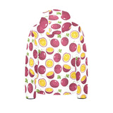 Passion fruit design pattern Kids' Boys' Girls' Padded Hooded Jacket