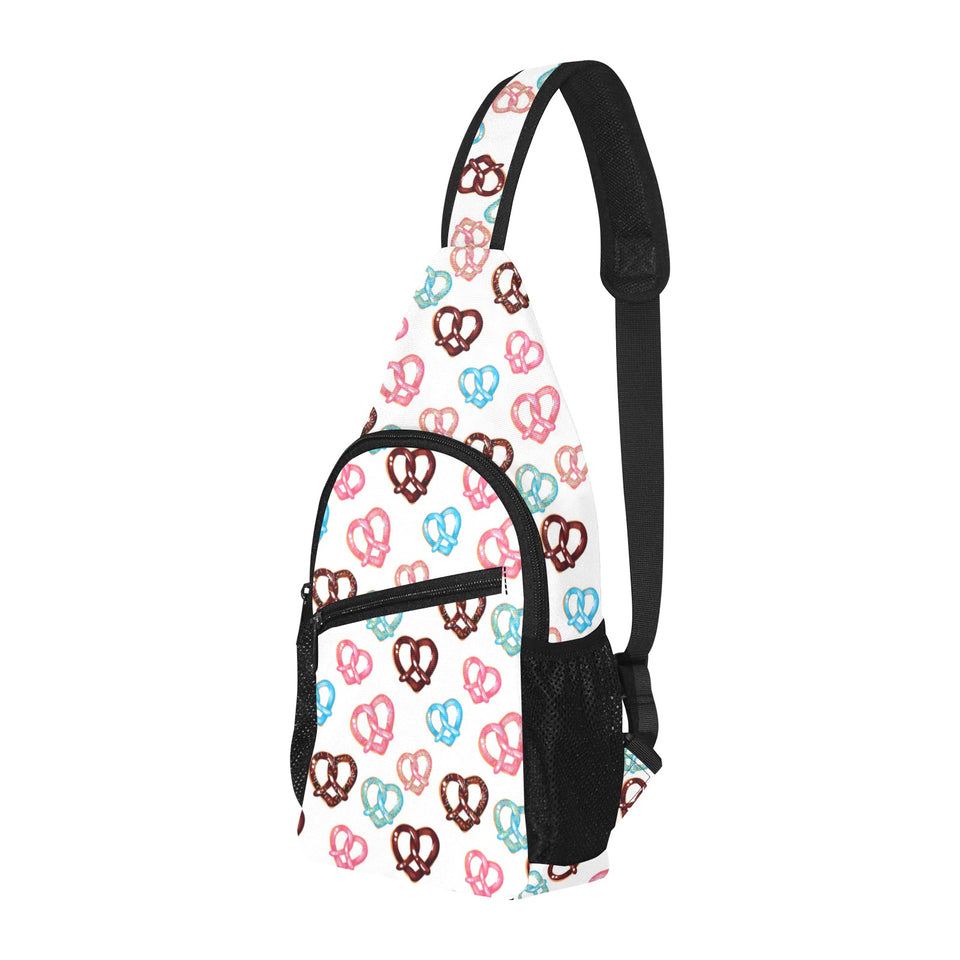 Pretzels Pattern Print Design 04 All Over Print Chest Bag