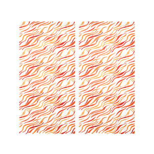 Fire flame watercolor pattern Gauze Curtain