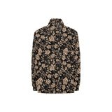 Rose Pattern Print Design 04 Women's Long Sleeve Polo Shirt