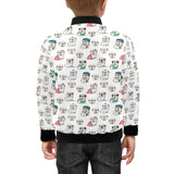 English Bulldog Pattern Print Design 03 Kids' Boys' Girls' Bomber Jacket