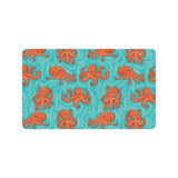 Octopus turquoise background Doormat