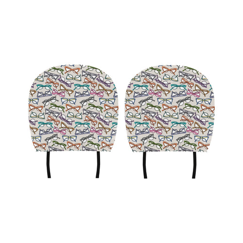 Sun Glasses Pattern Print Design 01 Car Headrest Cover