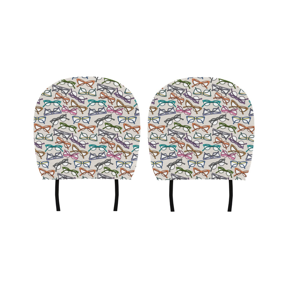 Sun Glasses Pattern Print Design 01 Car Headrest Cover