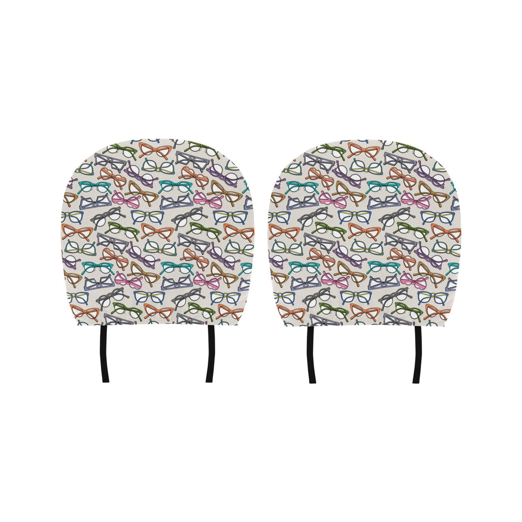 Sun Glasses Pattern Print Design 01 Car Headrest Cover