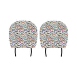 Sun Glasses Pattern Print Design 01 Car Headrest Cover