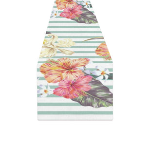 Colorful orchid flower pattern Table Runner