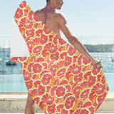 Tropical grapefruit pattern Beach Towel