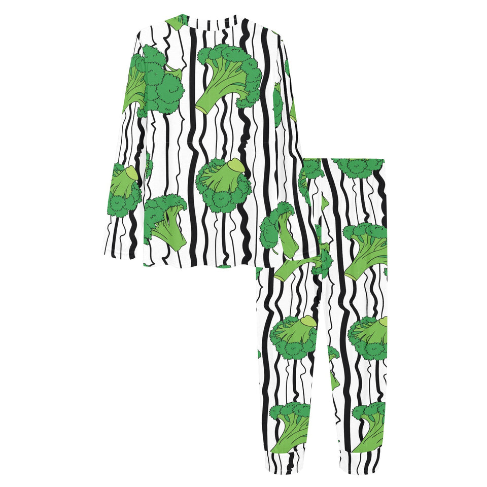 Cool Broccoli pattern Women's All Over Print Pajama Set