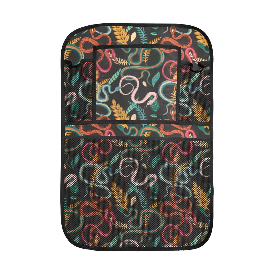Colorful snake plant pattern Car Seat Back Organizer