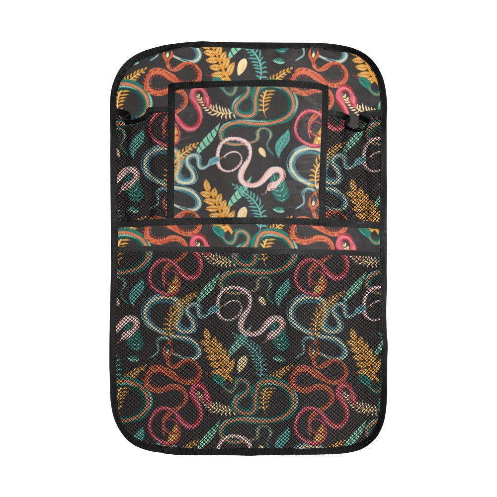 Colorful snake plant pattern Car Seat Back Organizer