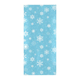 Snowflake pattern blue background Beach Towel
