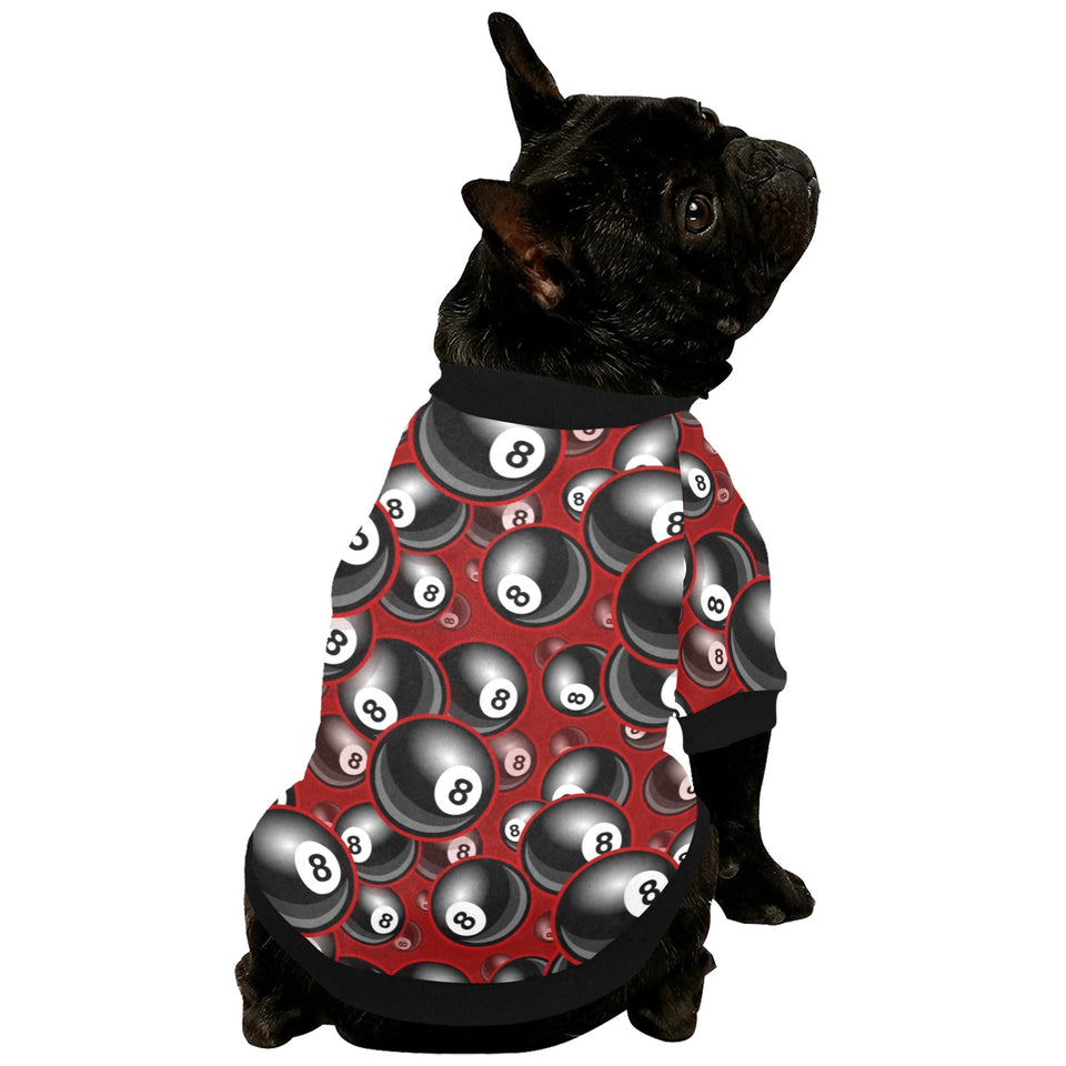 Billiard Ball Pattern Print Design 05 All Over Print Pet Dog Round Neck Fuzzy Shirt