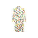 Tennis Pattern Print Design 03 Men's Long Sleeve Belted Night Robe