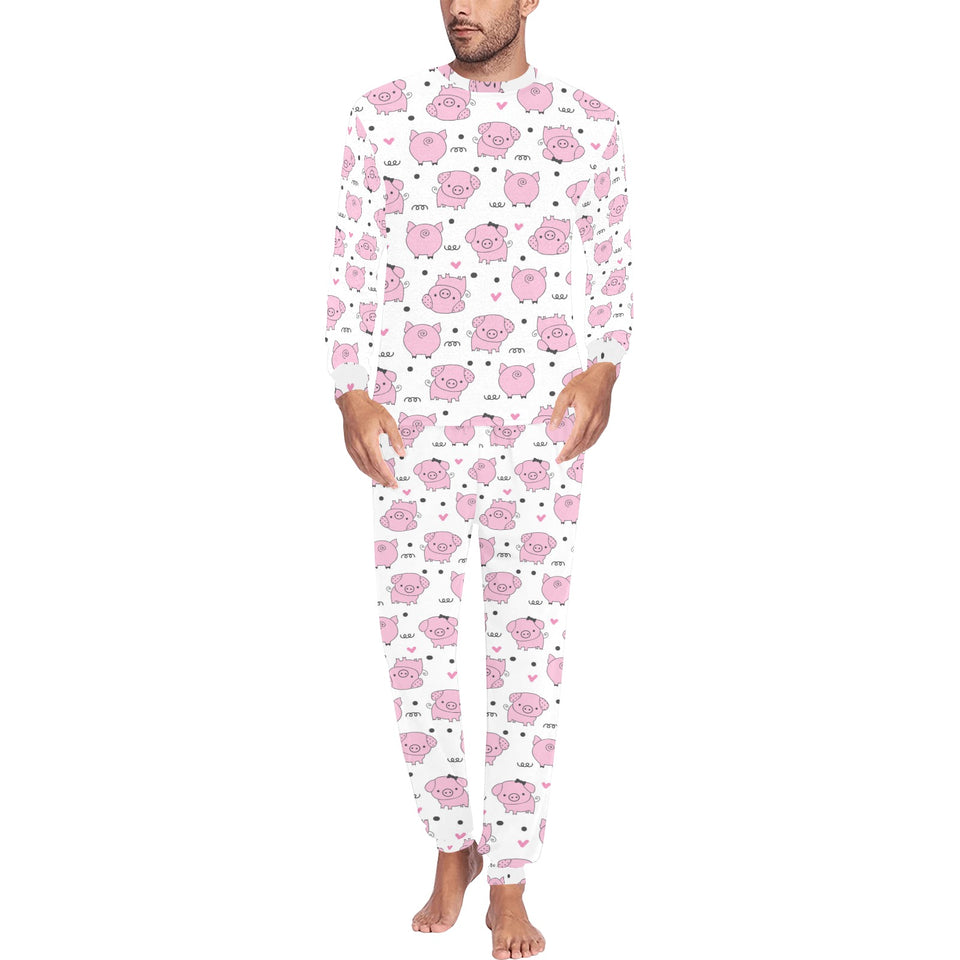 Pig Pattern Print Design 03 Men's All Over Print Pajama