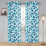Hibiscus Pattern Print Design 04 Gauze Curtain
