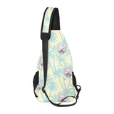 French bulldog hawaii blackground All Over Print Chest Bag
