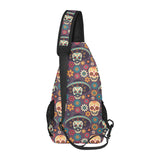Sugar skulls flower maxican pattern All Over Print Chest Bag