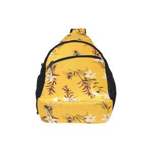 Bee flower pattern All Over Print Chest Bag
