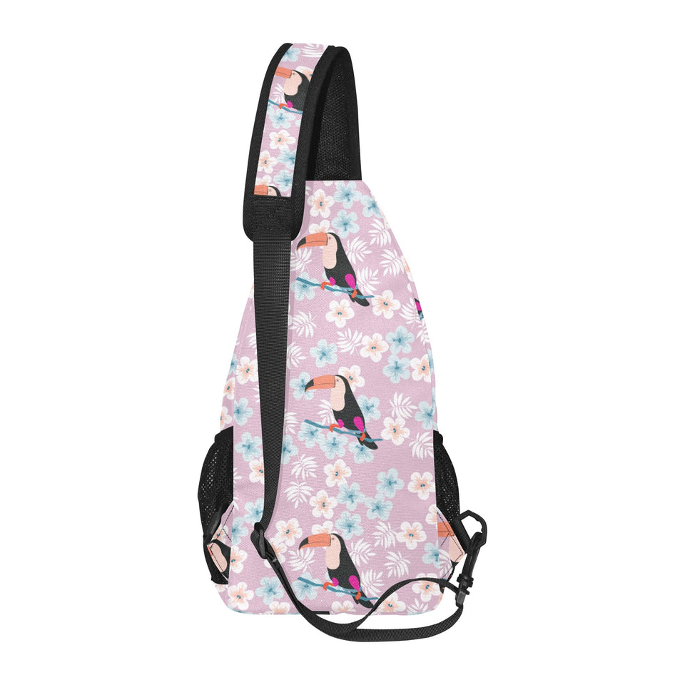 Beautiful toucan flower leaves All Over Print Chest Bag
