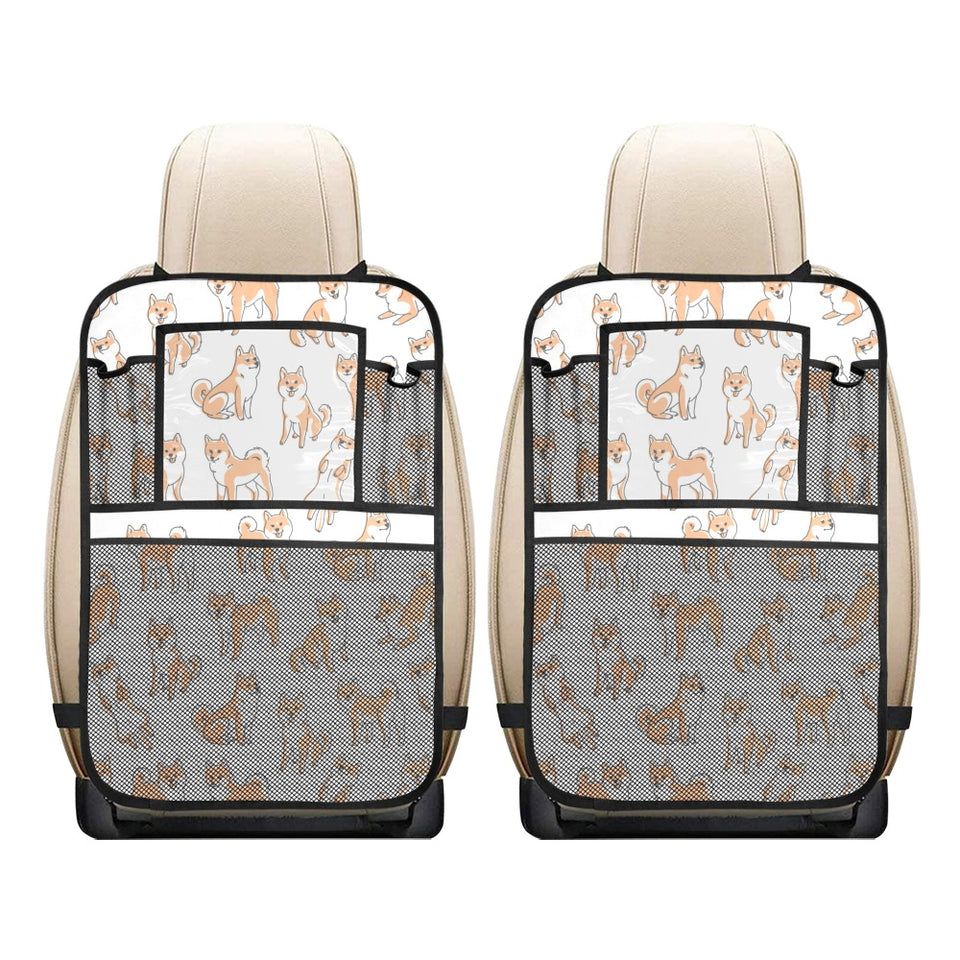 shiba inu dog pattern Car Seat Back Organizer