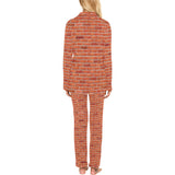 Brick Printed Pattern Print Design 03 Women's Long Pajama Set