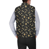 Dog Paws Pattern Print Design 05 Men's Padded Vest