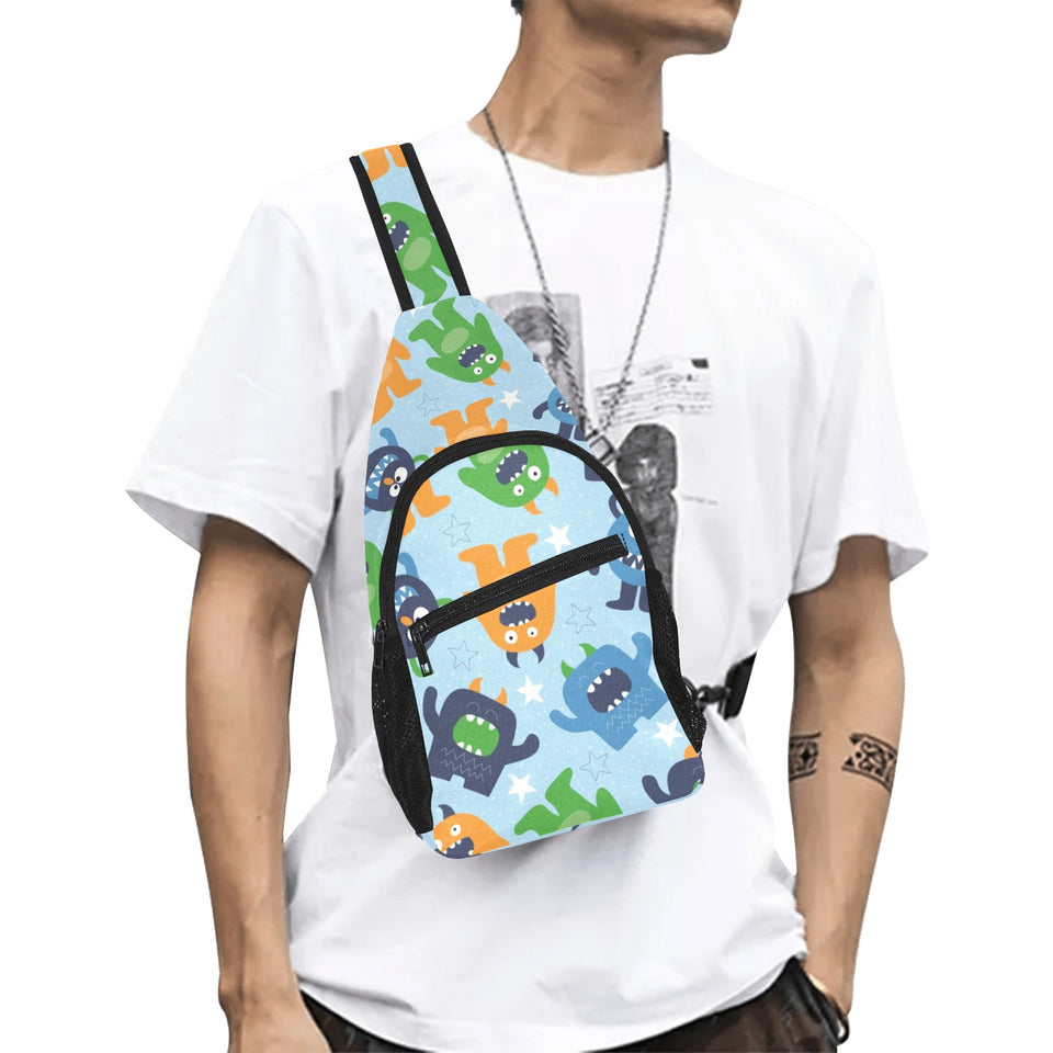 Alien Pattern Print Design 04 All Over Print Chest Bag