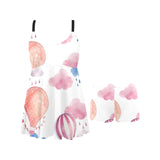 Watercolor air balloon cloud pattern Chest Sexy Pleated Two Piece Swim Dress