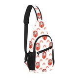 Daruma japanese wooden doll design pattern All Over Print Chest Bag