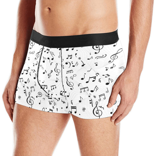 Music Notes Pattern Print Design 04 Men's All Over Print Boxer Briefs Men's Underwear
