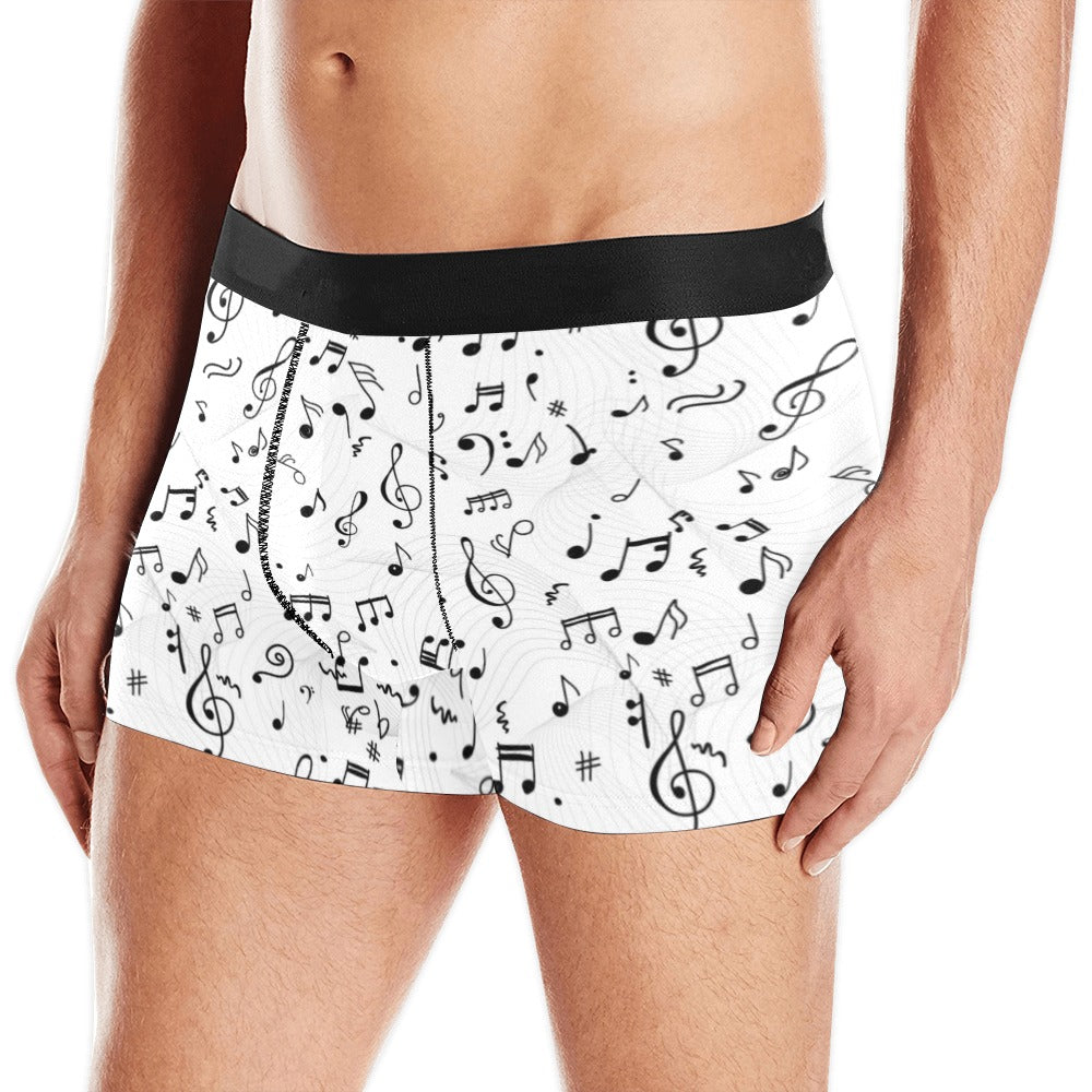 Music Notes Pattern Print Design 04 Men's All Over Print Boxer Briefs Men's Underwear
