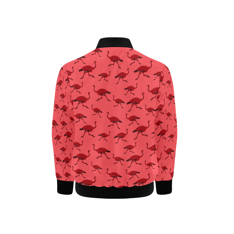 Ostrich Pattern Print Design 03 Kids' Boys' Girls' Bomber Jacket