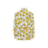 Beer design pattern Women's Long Sleeve Polo Shirt