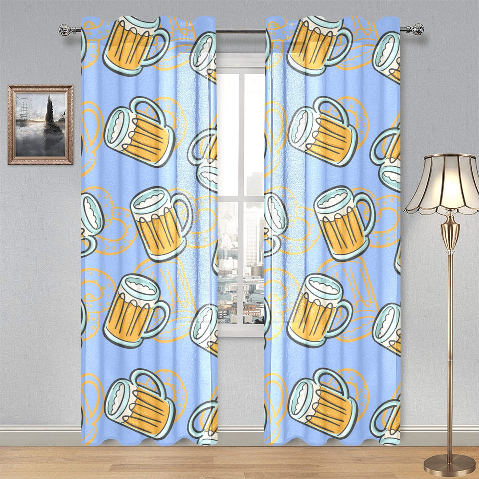 Beer pattern Gauze Curtain