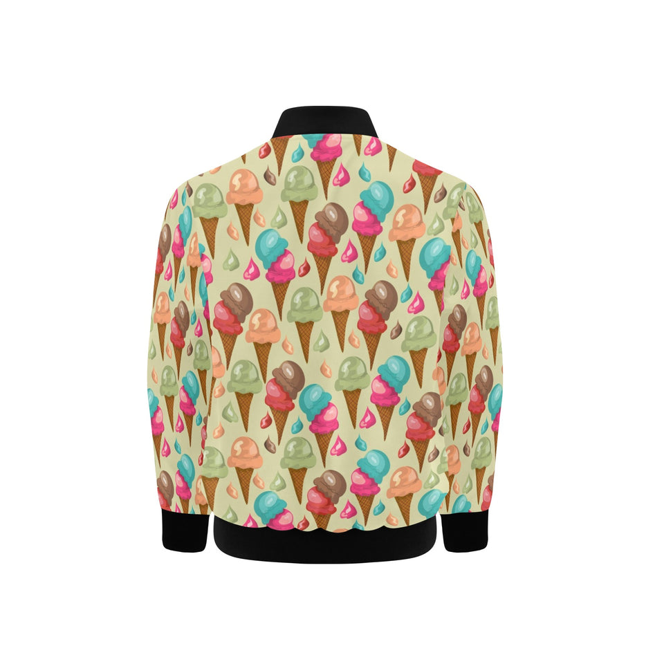 Colorful ice cream pattern Kids' Boys' Girls' Bomber Jacket