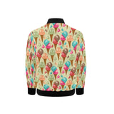 Colorful ice cream pattern Kids' Boys' Girls' Bomber Jacket