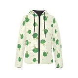 Broccoli pattern Women's Padded Hooded Jacket