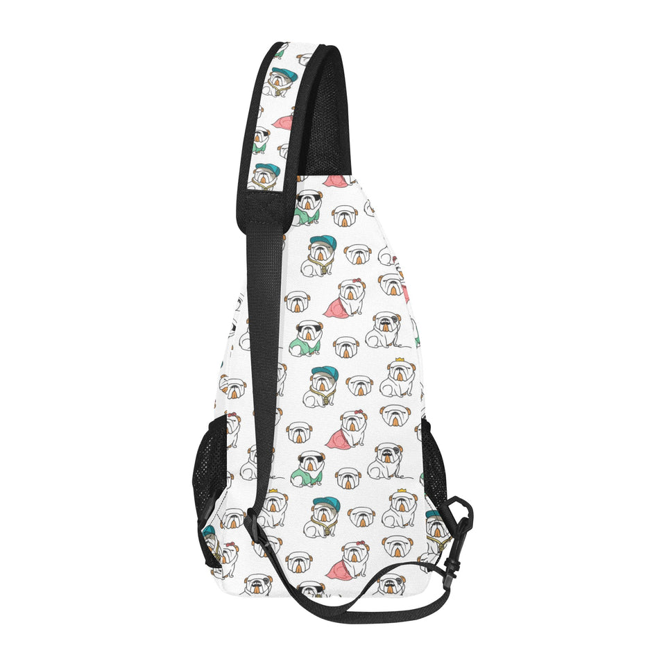 English Bulldog Pattern Print Design 03 All Over Print Chest Bag