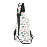 English Bulldog Pattern Print Design 03 All Over Print Chest Bag