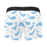 Blue whale pattern Men's All Over Print Boxer Briefs Men's Underwear