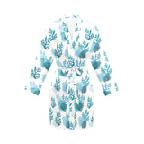 Coral Reef Pattern Print Design 04 Women's Long Sleeve Belted Night Robe